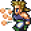 Character sprite in action.